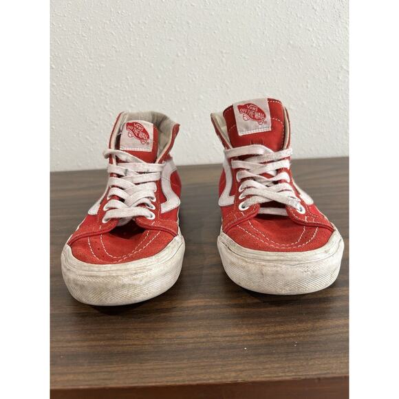 Vans Sk8 HI Womens Size 6 Red High Top Skate Sneakers Mens 4 Unisex Old Skool - Picture 11 of 11